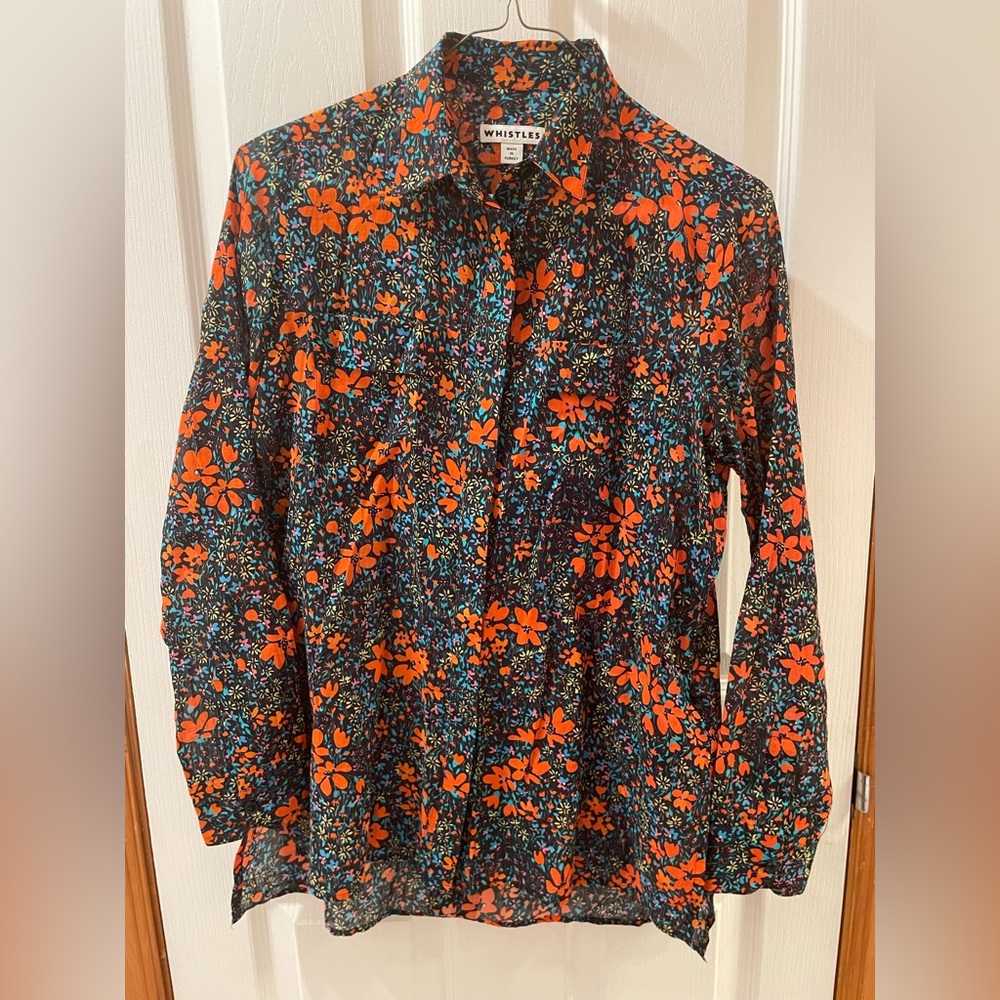 Whistles Multicolour Floral Button Up Shirt